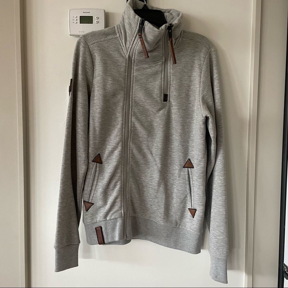 Naketano gray full zip jacket M